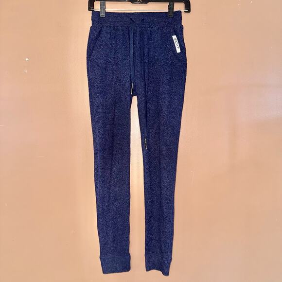 Echt Women's Super Soft Waffle Ribbed Jogger Sweatpants Navy - Size XS - Picture 1 of 9
